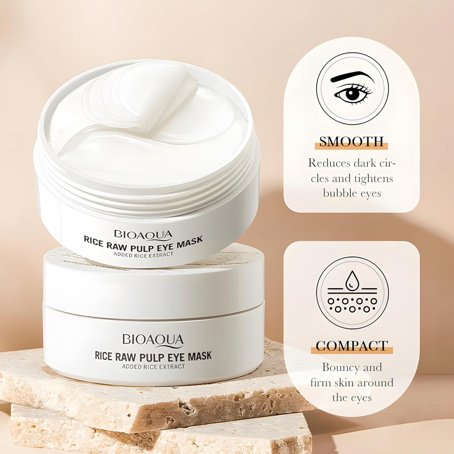 MASCARILLA PARA OJOS DE ARROZ BLANCO BIOACQUA💜